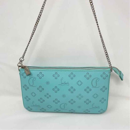 Pre-Owned Christian Louboutin Turqouise Leather Designer Handbag