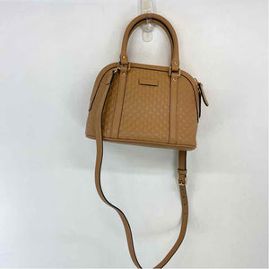 Pre-Owned Gucci Tan Leather Designer Handbag