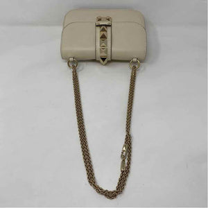 Pre-Owned Valentino Cream Leather Designer Handbag