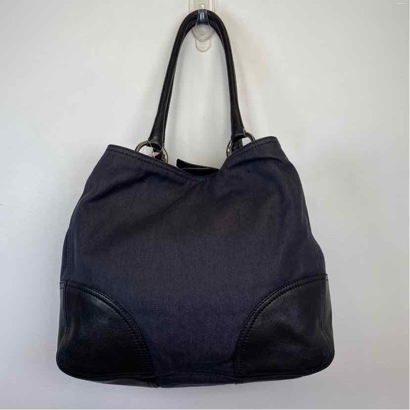 Pre-Owned Prada Black Denim Designer Handbag