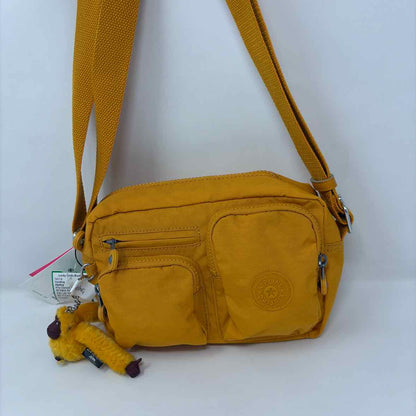 Pre-Owned Kipling Mustard Nylon Handbag