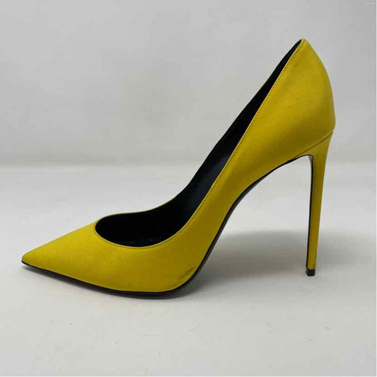 Pre-Owned Saint Laurent Yellow Fabric Shoe Size 9.5 Designer Shoes