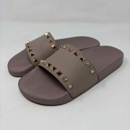 Pre-Owned Valentino Mauve Rubber Shoe Size 7.5 Designer Shoes