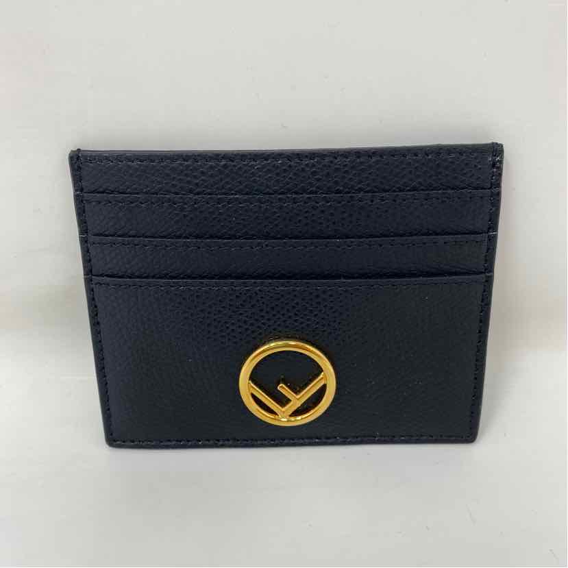 Pre-Owned Fendi Black Leather Designer Wallet
