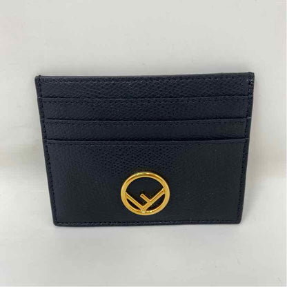 Pre-Owned Fendi Black Leather Designer Wallet