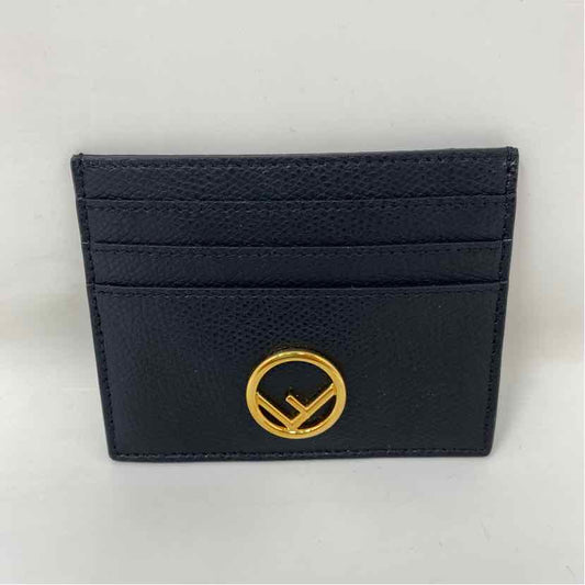 Pre-Owned Fendi Black Leather Designer Wallet
