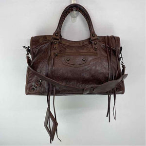 Pre-Owned Balenciaga Brown Leather Designer Handbag