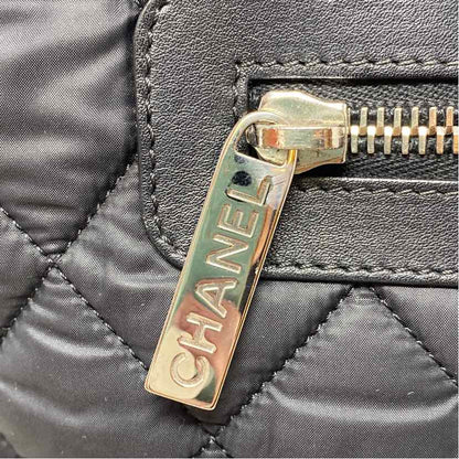 Pre-Owned Chanel Black Nylon Designer Handbag
