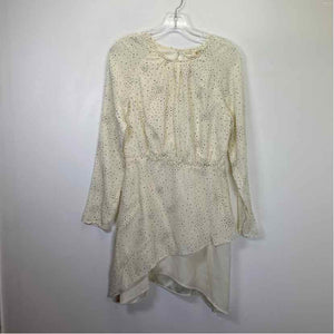 Pre-Owned Size 10/L Maje White Multi Casual Dress