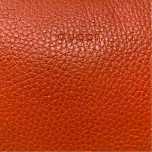 Pre-Owned Gucci Orange Leather Designer Handbag