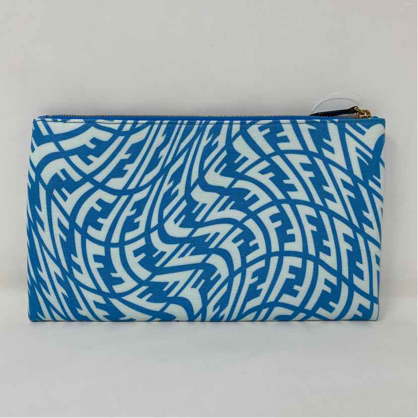 Pre-Owned Fendi Blue Canvas Designer Handbag