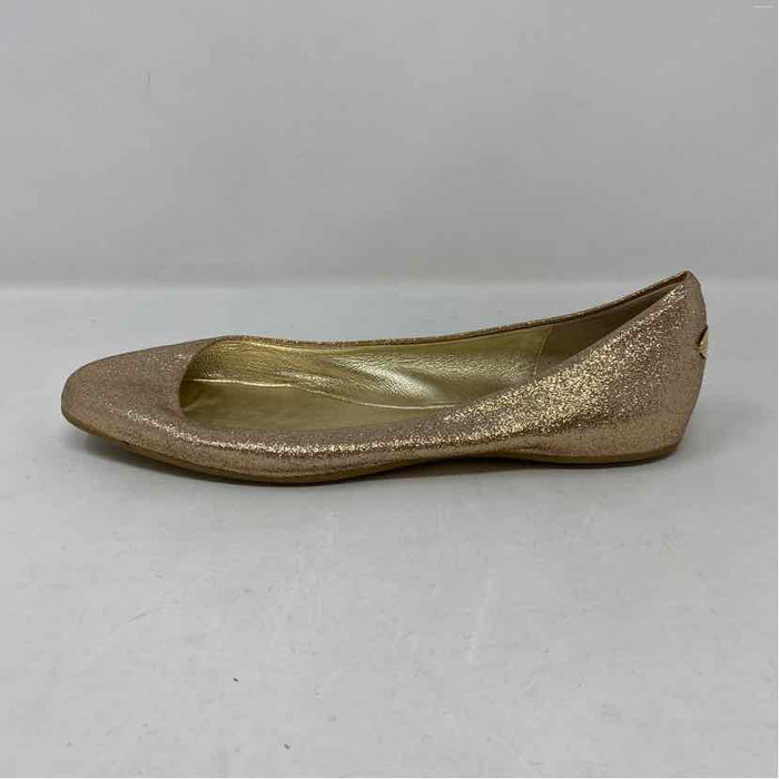 Pre-Owned Jimmy Choo Gold Leather Shoe Size 8.5 Designer Shoes