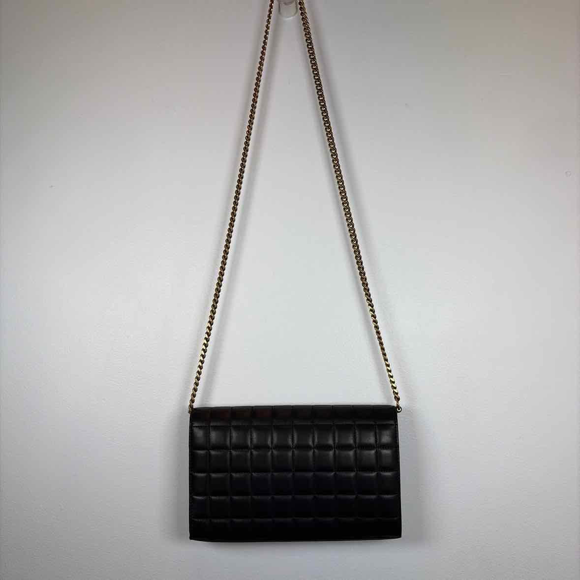 Pre-Owned Saint Laurent Black Leather Designer Handbag