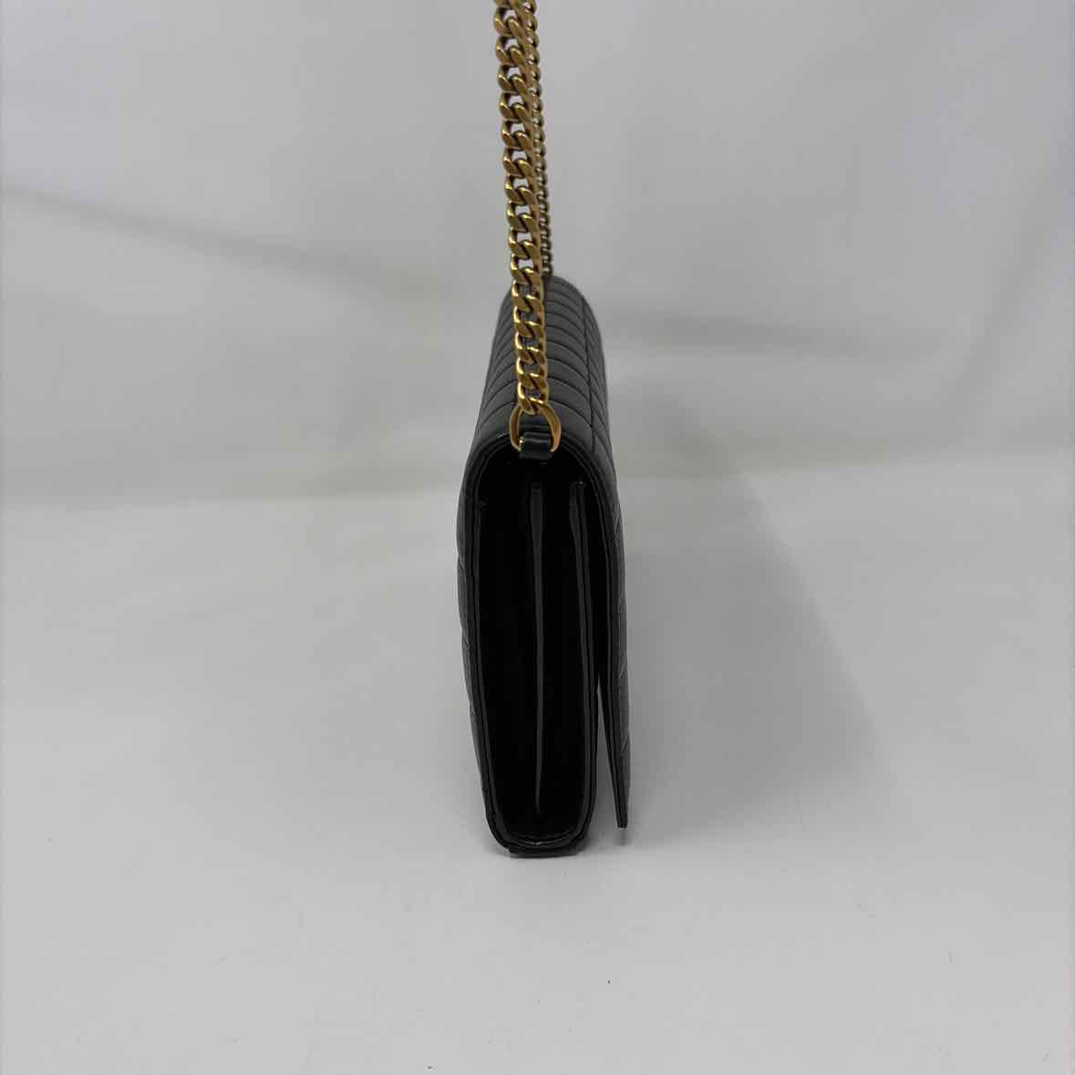 Pre-Owned Saint Laurent Black Leather Designer Handbag