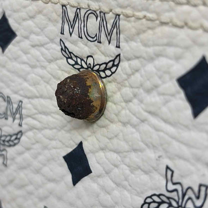 Pre-Owned MCM White Leather Designer Handbag