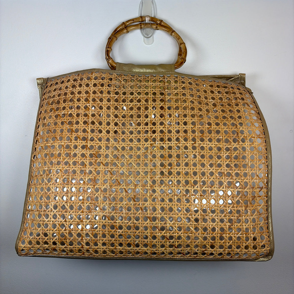Pre-Owned Boutique Tan Straw Handbag