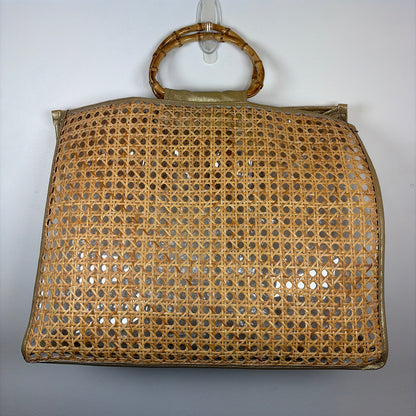 Pre-Owned Boutique Tan Straw Handbag