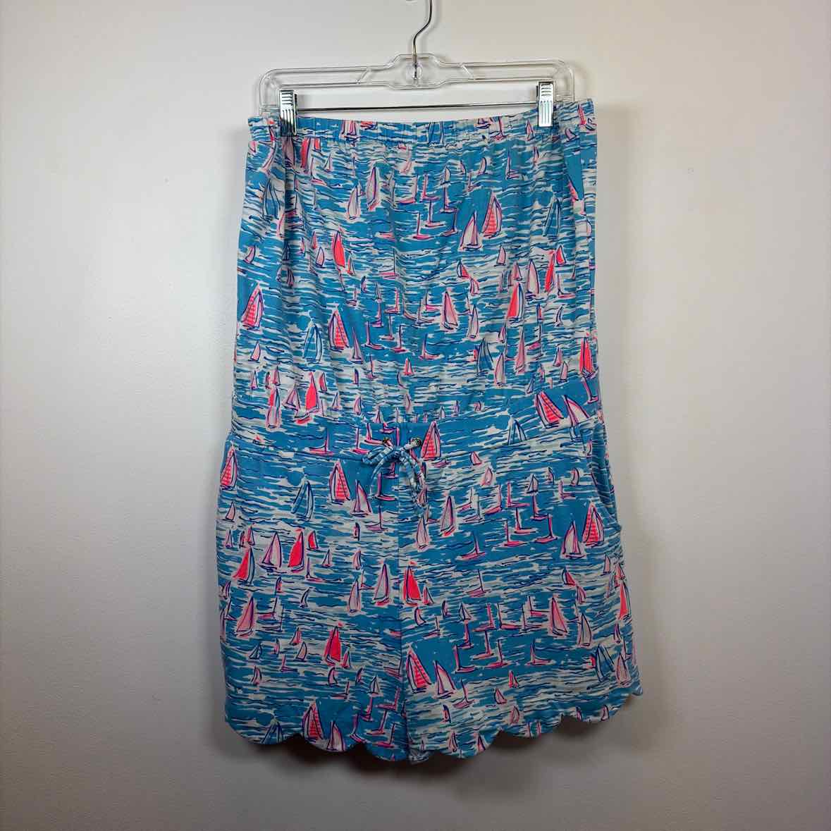 Pre-Owned Size XL Lilly Pulitzer Blue/Pink Romper