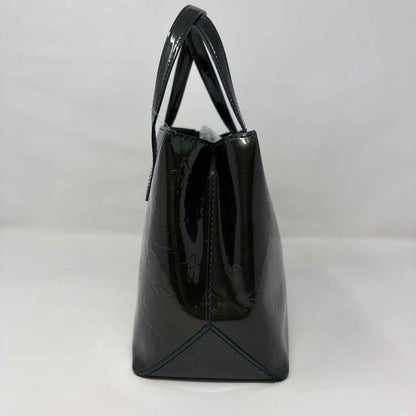 Pre-Owned Louis Vuitton Green Patent Designer Handbag