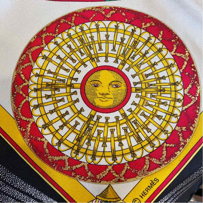 Pre-Owned Hermes Multi Silk Designer Scarf