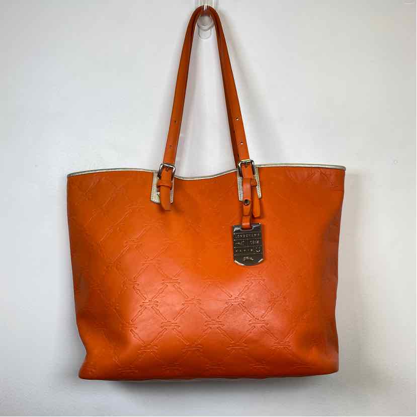 Pre-Owned Longchamp Orange Leather Handbag
