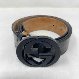 Pre-Owned Gucci Black Canvas Designer Belt