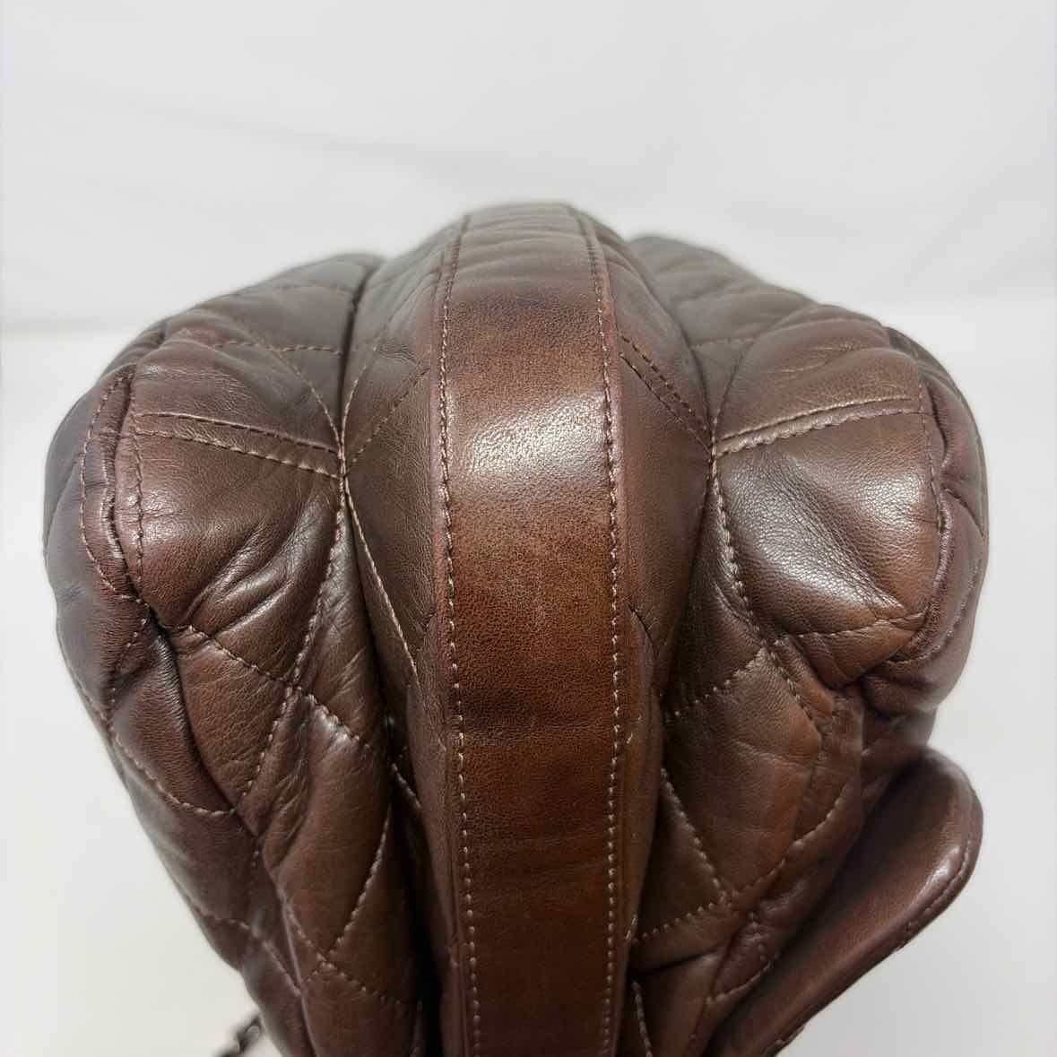 Pre-Owned Chanel Brown Leather Designer Handbag