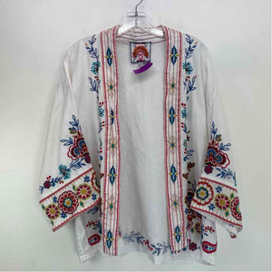 Pre-Owned Size S Johnny Was White Multi Cardigan