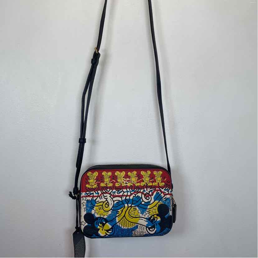 Pre-Owned Coach Black Multi Leather Handbag