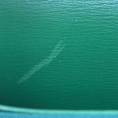 Pre-Owned Louis Vuitton Green Leather Designer Wallet