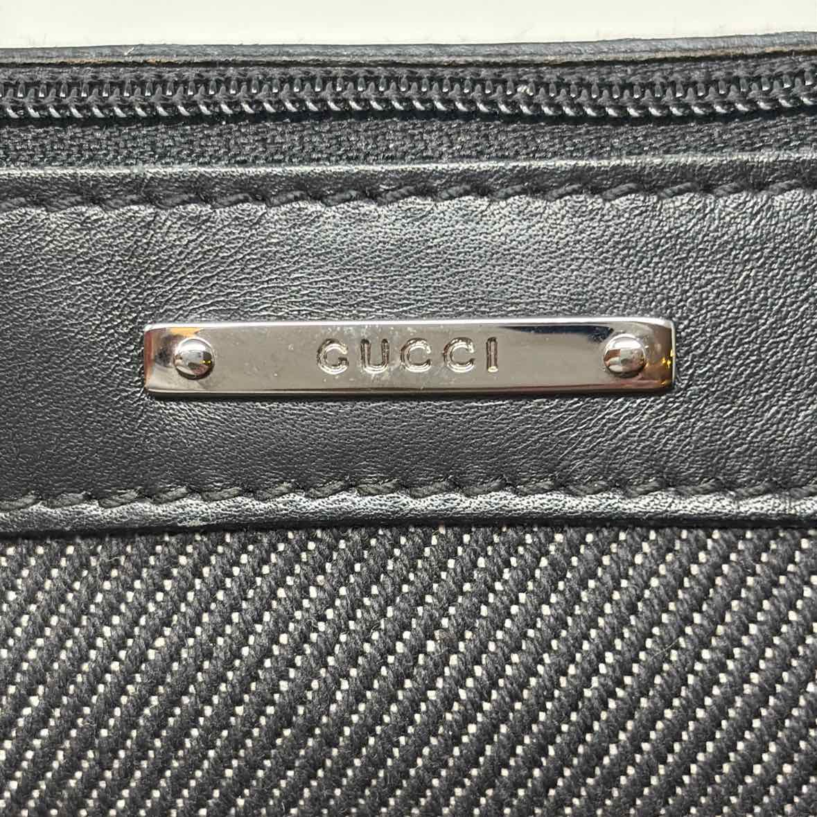 Pre-Owned Gucci Black Denim Designer Handbag