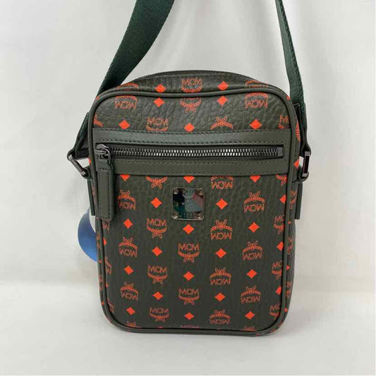 Pre-Owned MCM Olive Leather Designer Handbag