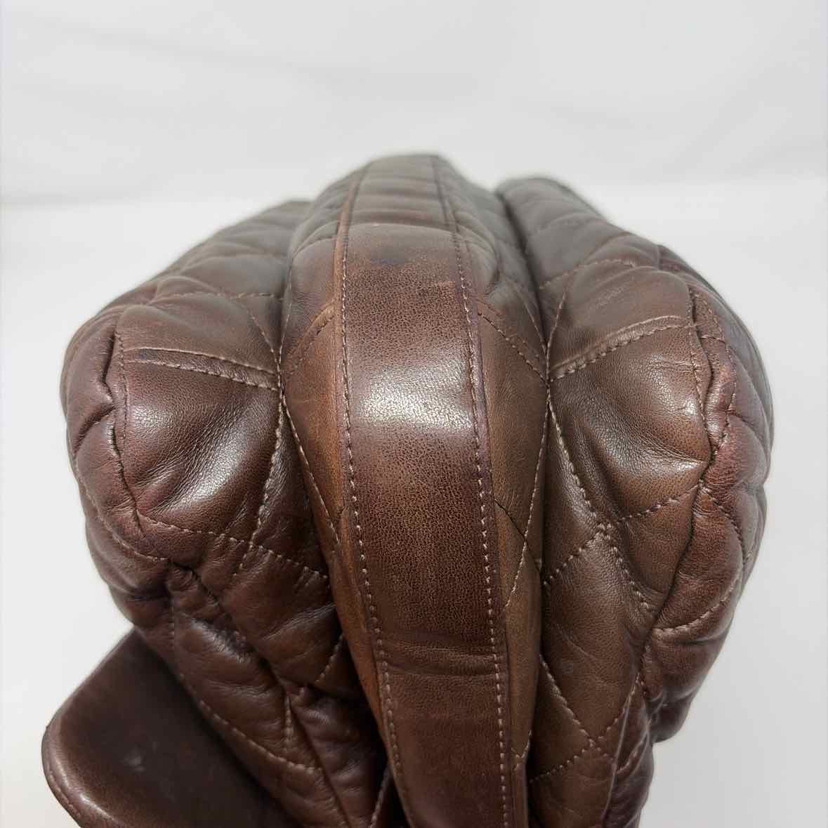 Pre-Owned Chanel Brown Leather Designer Handbag