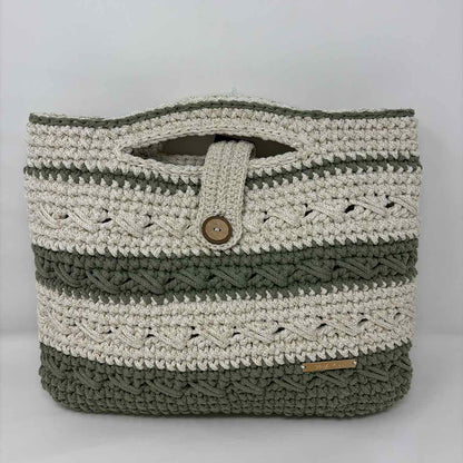 Pre-Owned Boutique Green Multi Crochet Handbag