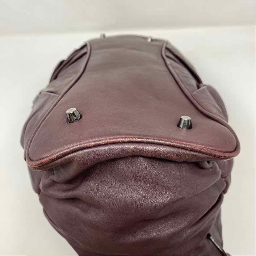Pre-Owned Burberry Plum Leather Designer Handbag
