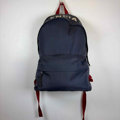 Pre-Owned Balenciaga Navy Multi Nylon Designer Handbag