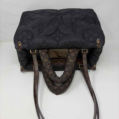 Pre-Owned Louis Vuitton Black/Brown Nylon Designer Handbag