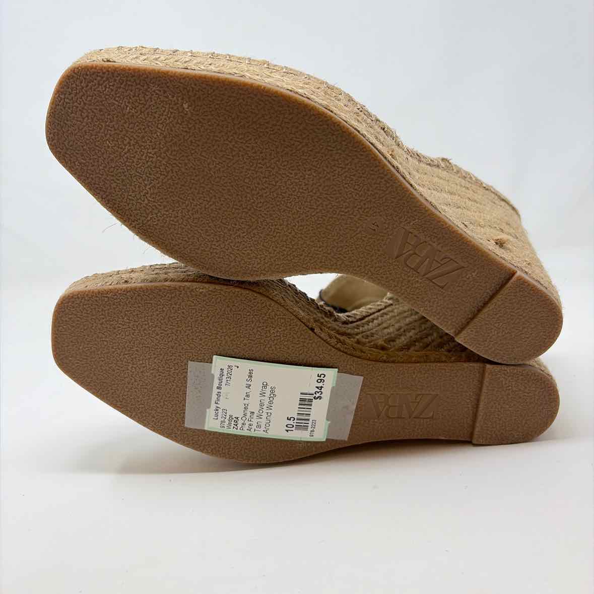 Pre-Owned Shoe Size 10.5 ZARA Tan Wedge