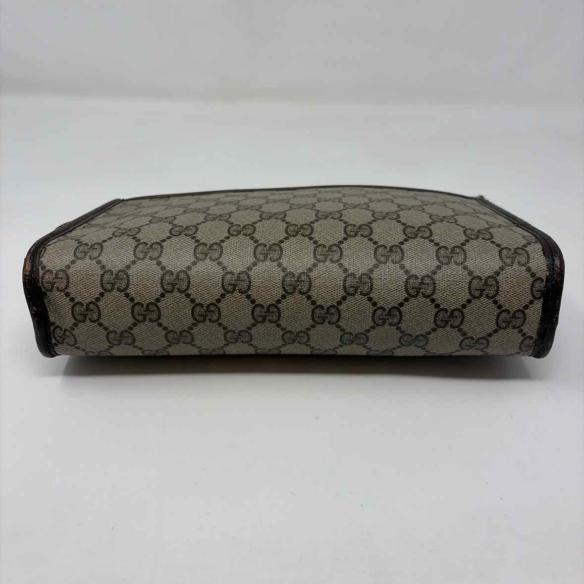 Pre-Owned Gucci Brown Leather Designer Handbag