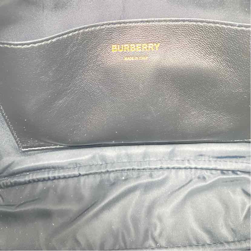 Pre-Owned Burberry Black Leather Designer Handbag