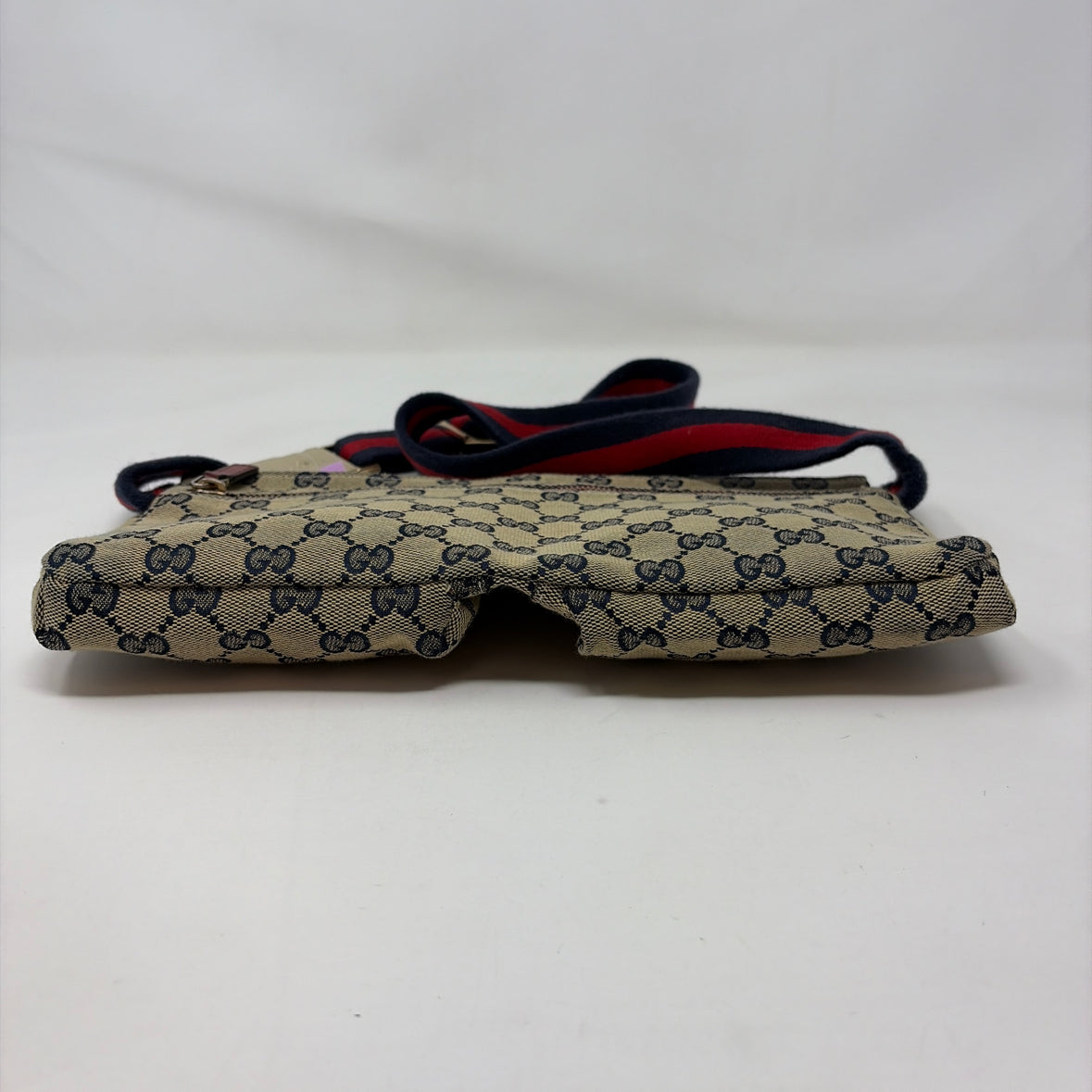 Pre-Owned Gucci Navy Canvas Designer Handbag