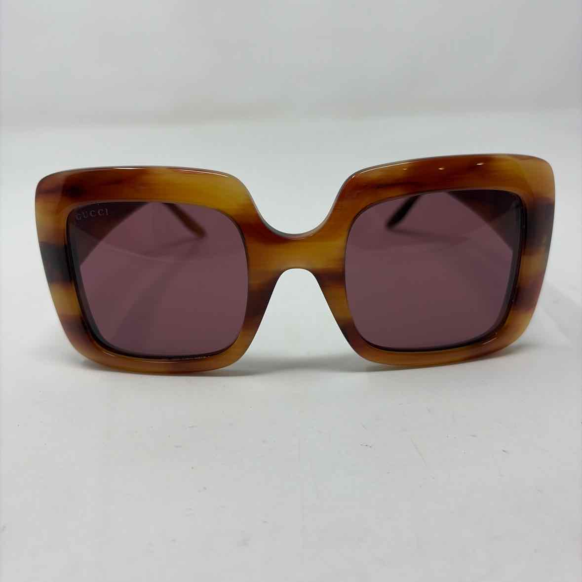 Pre-Owned Gucci Tortoise Plastic Designer Sunglasses