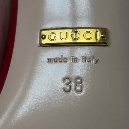 Pre-Owned Gucci Red Patent Shoe Size 7.5 Designer Shoes