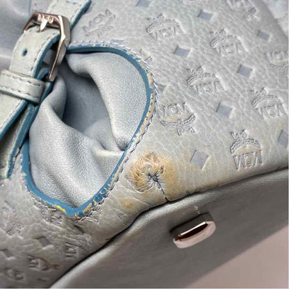 Pre-Owned MCM Turquoise Leather Designer Handbag