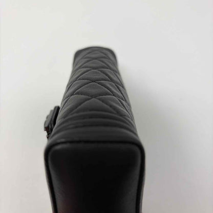 Pre-Owned Chanel Black Leather Designer Wallet