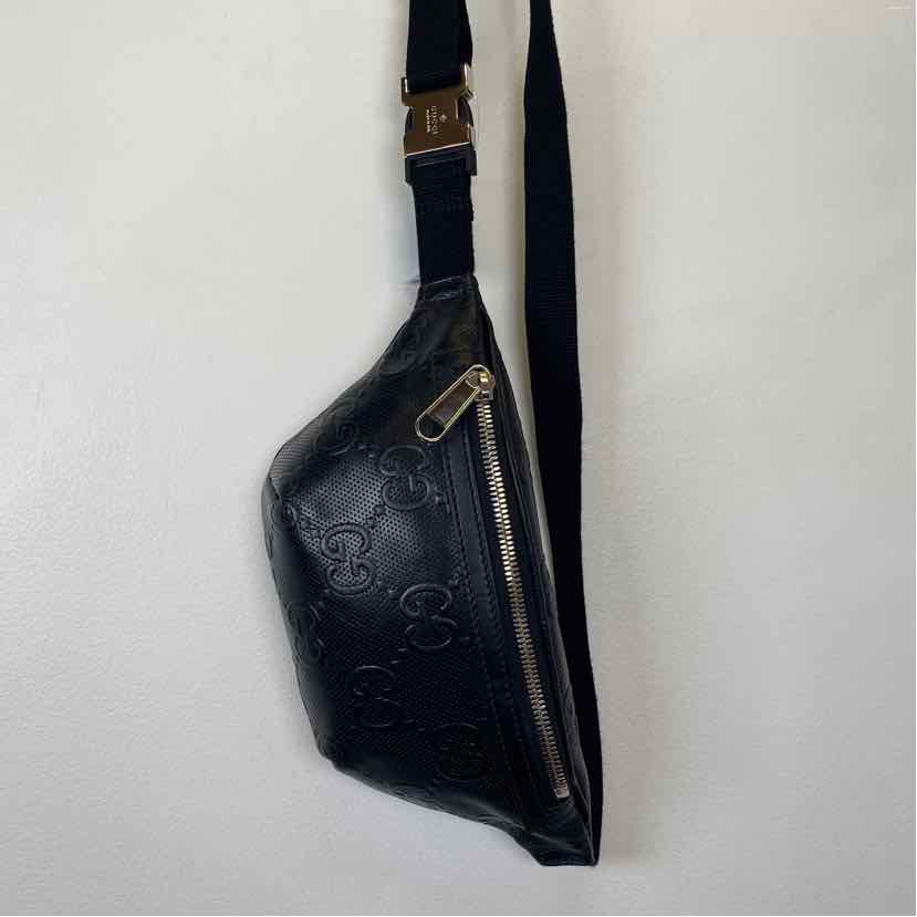 Pre-Owned Gucci Black Leather Designer Handbag