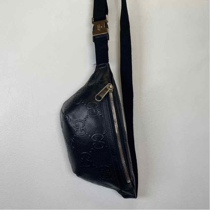 Pre-Owned Gucci Black Leather Designer Handbag