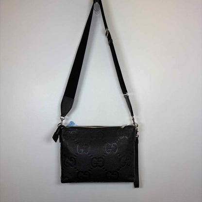 Pre-Owned Gucci Black Leather Designer Handbag