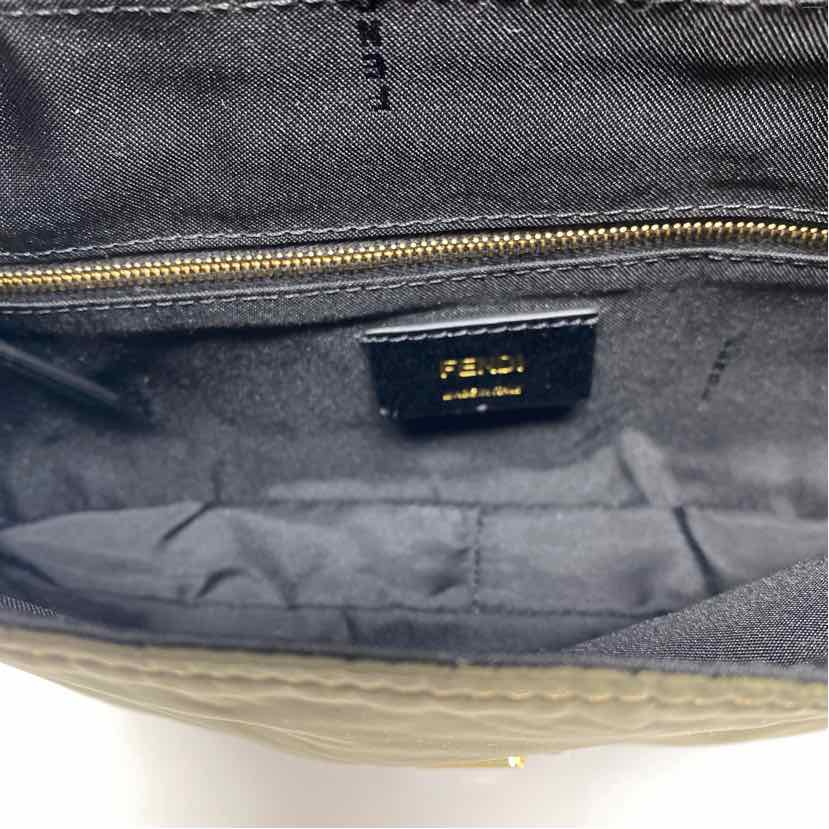 Pre-Owned Fendi Olive Nylon Designer Handbag