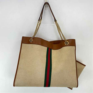 Pre-Owned Gucci Beige Canvas Designer Handbag